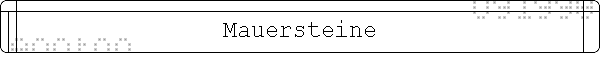 Mauersteine